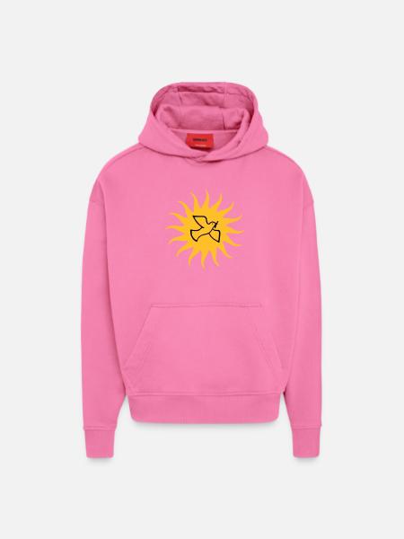 Friedenstaube Sonne - Hoodie- made by SPREAD - AURA PINK