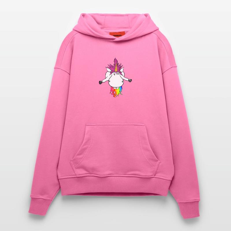 Regenbogen Einhorn Farbklecks Regenbogenkotze Hoodie- made by SPREAD 