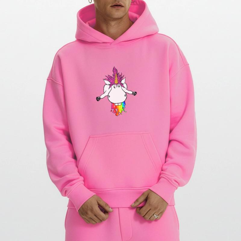 Regenbogen Einhorn Farbklecks Regenbogenkotze Hoodie- made by SPREAD 