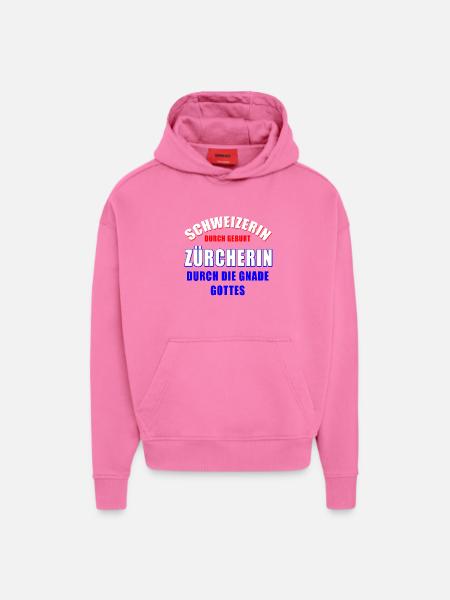 Schweizerin Zürcherin Gott - Hoodie- made by SPREAD  - AURA PINK