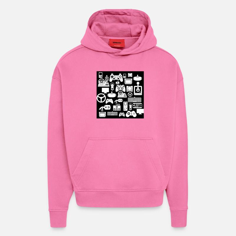 Gaming pattern - Hoodie- made by SPREAD  - AURA PINK