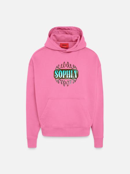 Name DaySophia - Girl - Hoodie- made by SPREAD - AURA PINK
