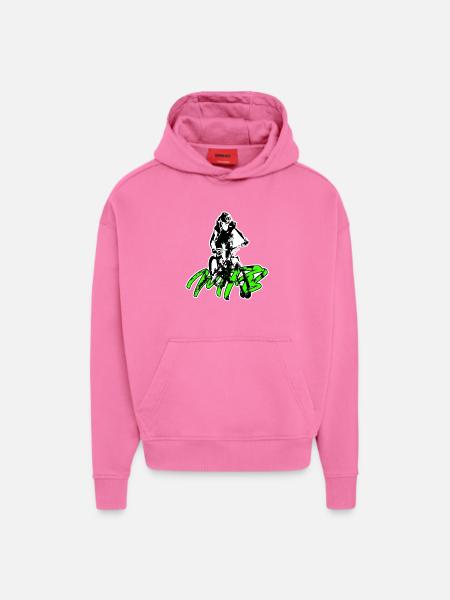 VTT VTT - Sweat à capuche bio épais oversize fabriqué en UE - AURA PINK