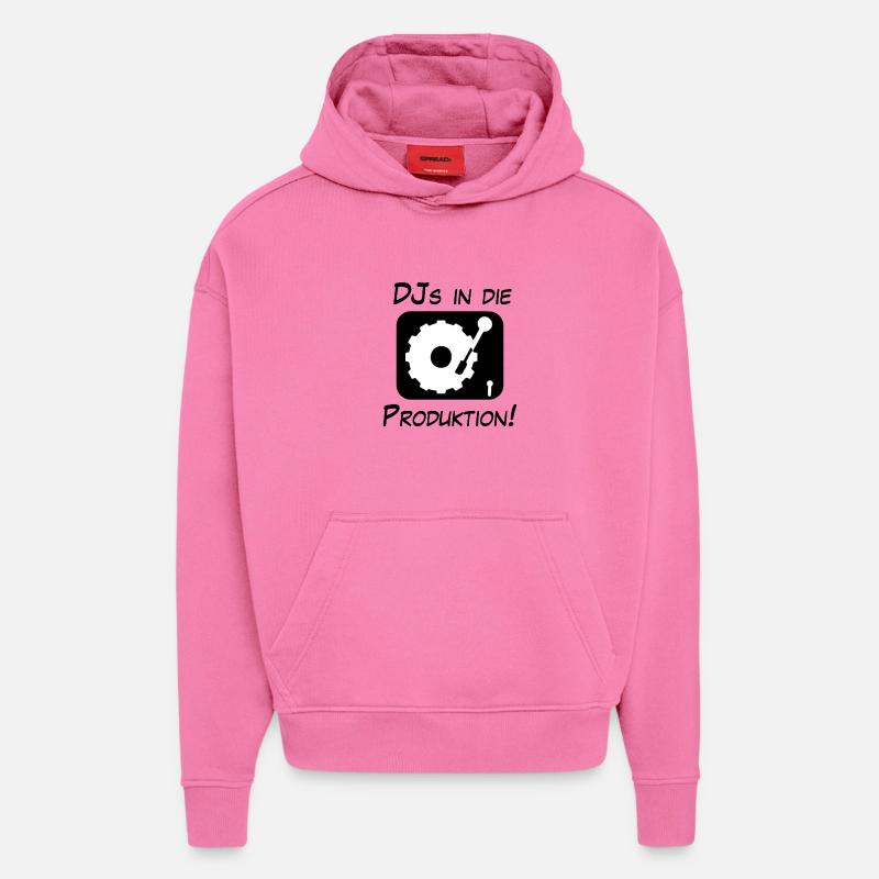 DJs in production! - Hoodie- made by SPREAD  - AURA PINK