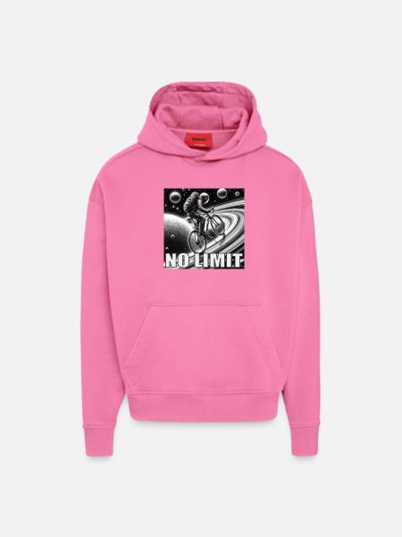 NO LIMIT - Sweat à capuche bio épais oversize fabriqué en UE - AURA PINK