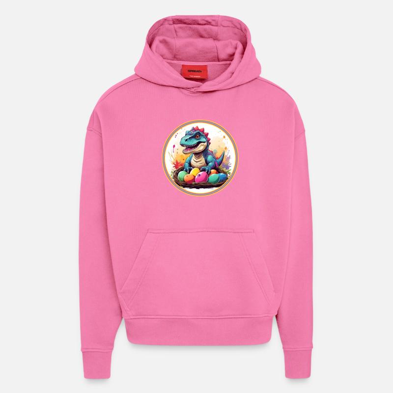 Dinobaby kleiner Dinosaurier im Osternes - Hoodie- made by SPREAD  - AURA PINK