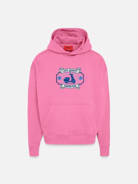 Lazy Sunday Scooter Club - Hoodie- made by SPREAD  - AURA PINK