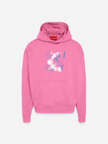 Typo meets gravity - Hoodie- made by SPREAD - AURA PINK