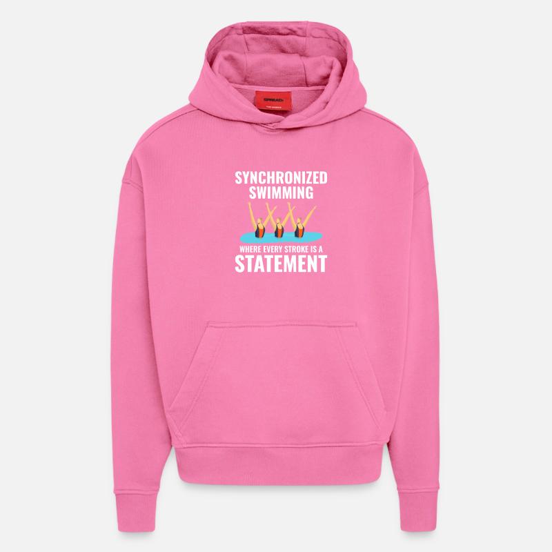 Synchronized Swimming Statement  - Hoodie- made by SPREAD  - AURA PINK
