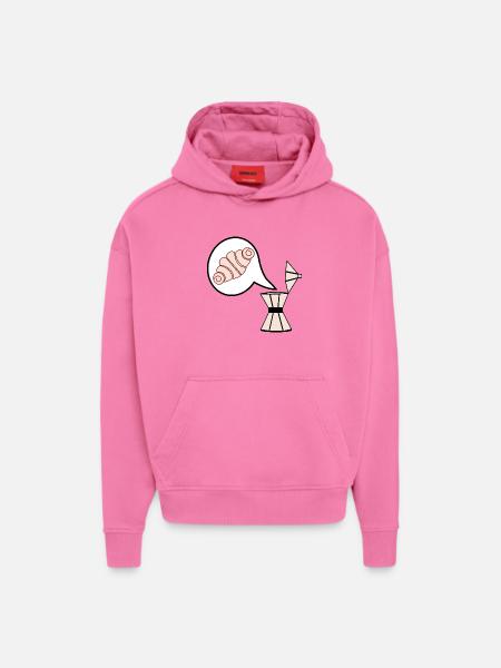 ESPRESSO COFFEE FRANZBRÖTCHEN - Hoodie- made by SPREAD  - AURA PINK