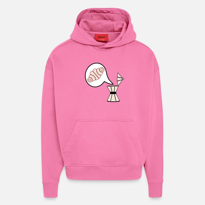ESPRESSO KAFFEE FRANZBRÖTCHEN - Hoodie- made by SPREAD  - AURA PINK