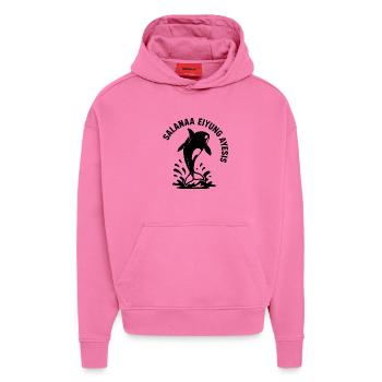 Salanaa Eiyung Ayesis - Hoodie- made by SPREAD  - AURA PINK - Vorne - Dylan (187cm)