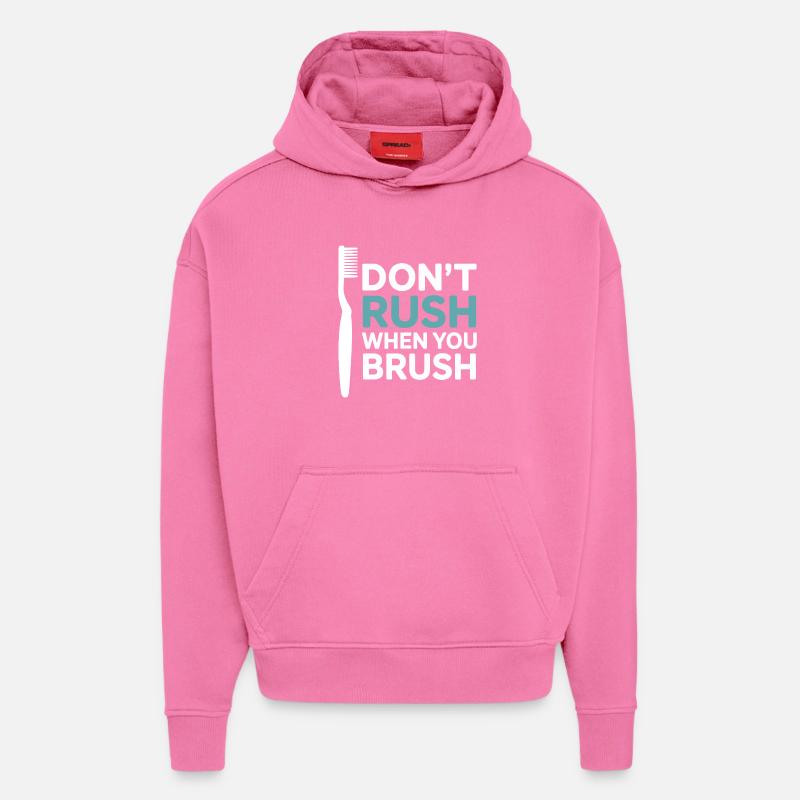 Travaux dentaires de précision Art mécanique - Sweat à capuche bio épais oversize fabriqué en UE - AURA PINK