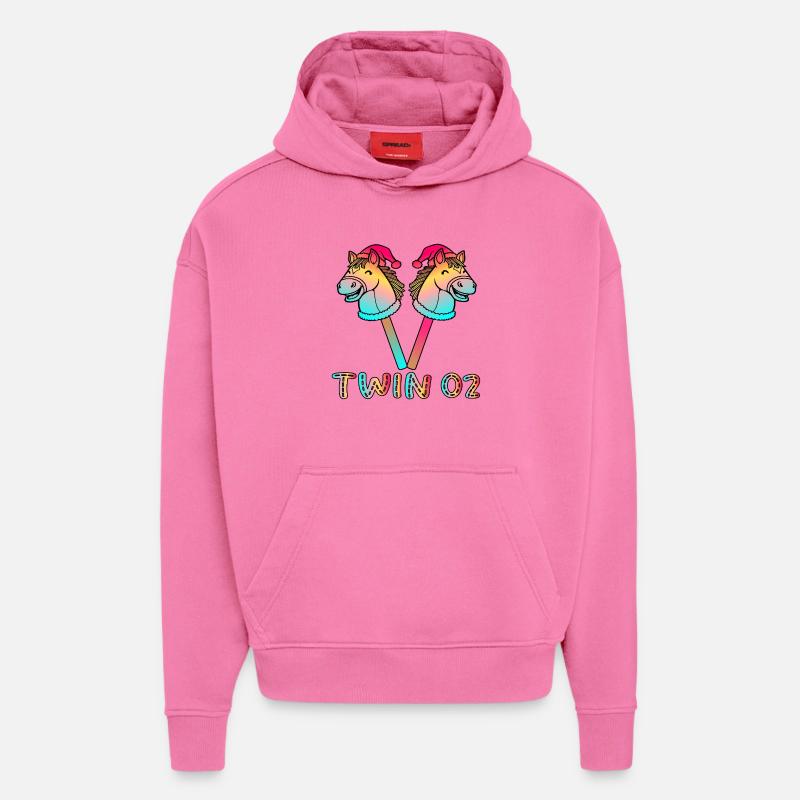 Christmas Twin 02 Hobby-Futter - Hoodie- made by SPREAD  - AURA PINK