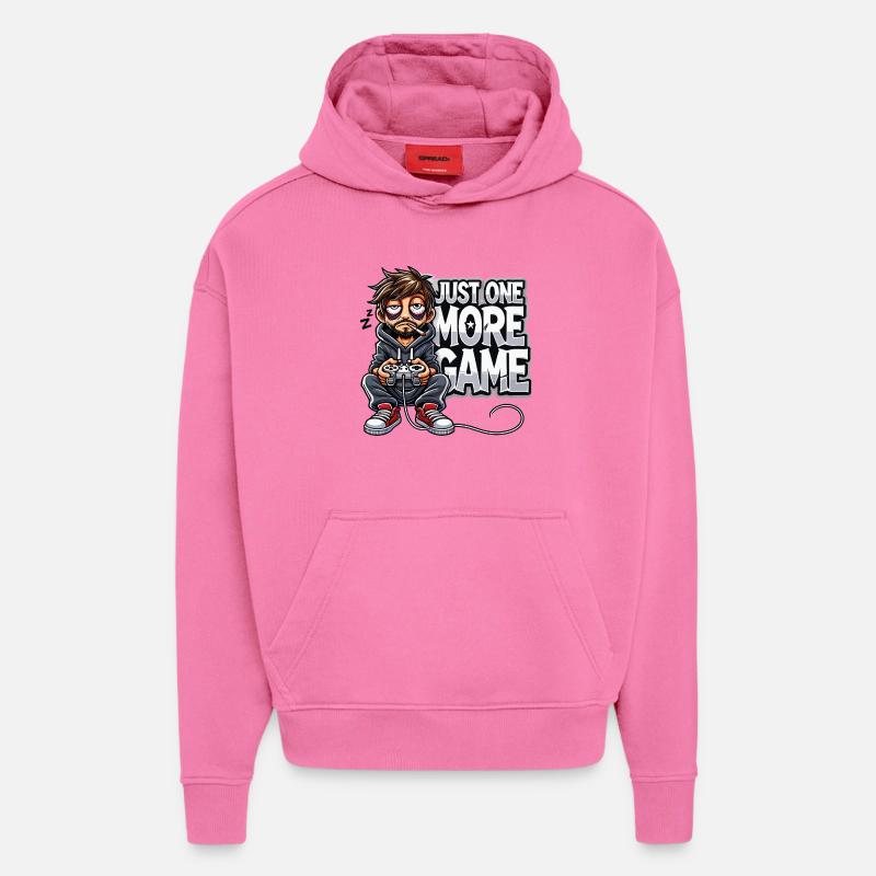 Juste un autre jeu - Sweat à capuche bio épais oversize fabriqué en UE - AURA PINK