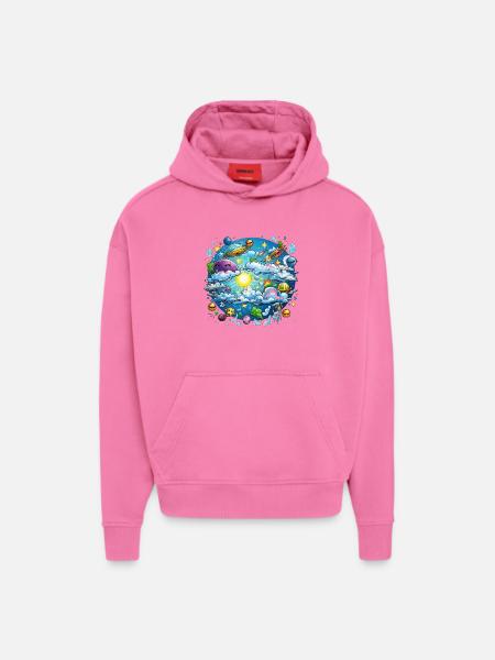 Cloud Cosmos Fantasy World - Hoodie- made by SPREAD  - AURA PINK
