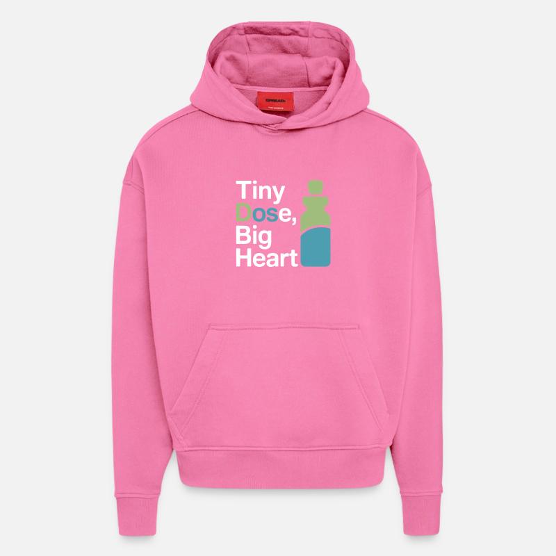 Praticien Micro-Dose Clinique Certifié Vêtements - Sweat à capuche bio épais oversize fabriqué en UE - AURA PINK