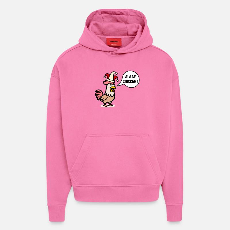 Englische Hühner Karneval Alaaf - Hoodie- made by SPREAD  - AURA PINK