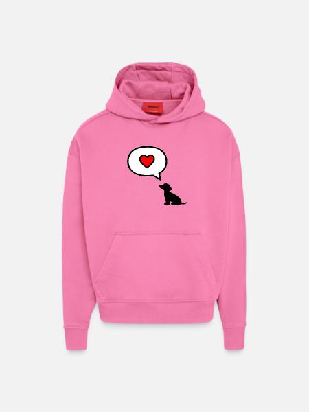 Declaration of Love Dogs - Hoodie- made by SPREAD - AURA PINK