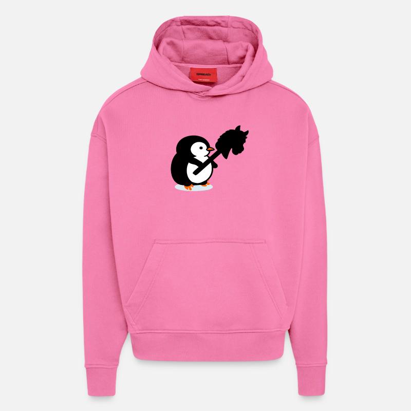 Hobby Horsing Kinder Pinguin - Hoodie- made by SPREAD  - AURA PINK