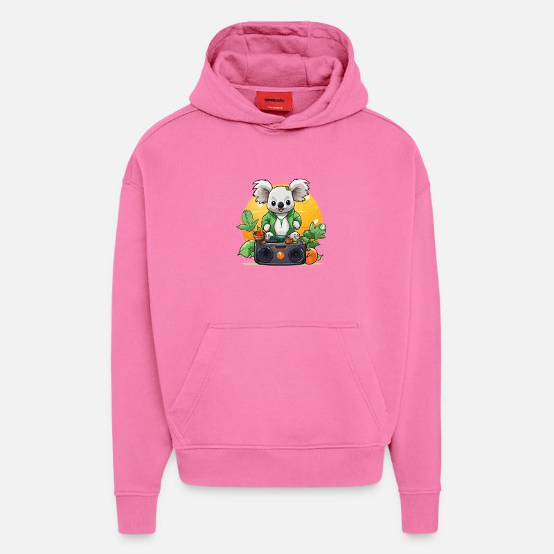 Koala DJ im Gartenbeats - Hoodie- made by SPREAD  - AURA PINK