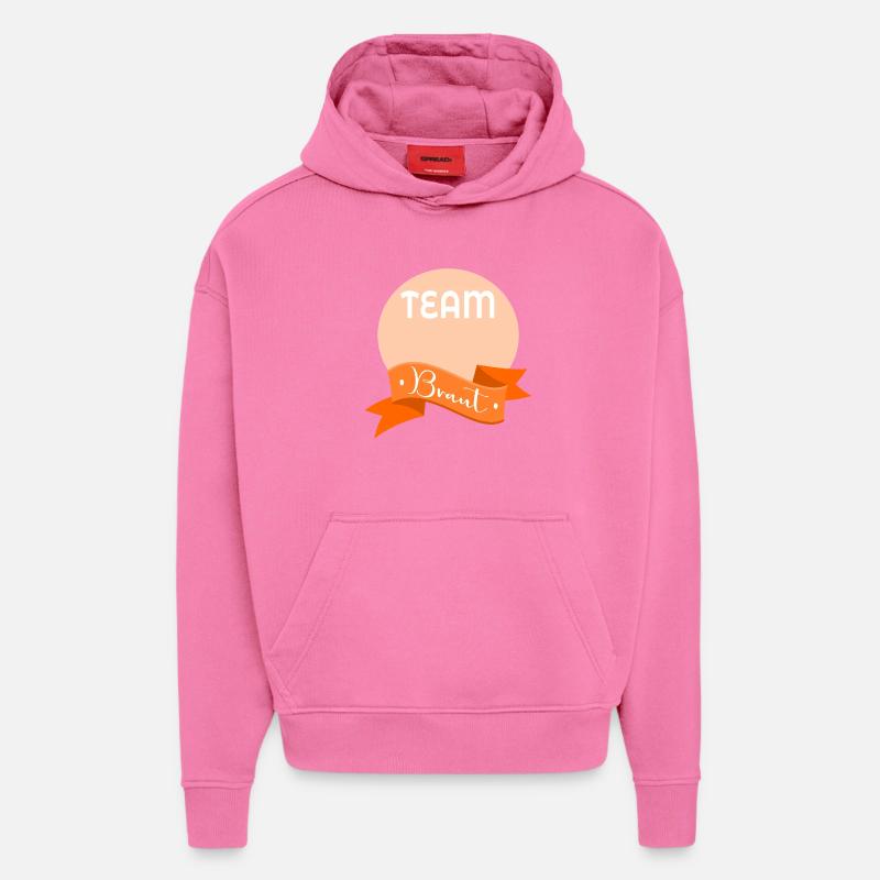 Équipe Bride - Sweat à capuche bio épais oversize fabriqué en UE - AURA PINK