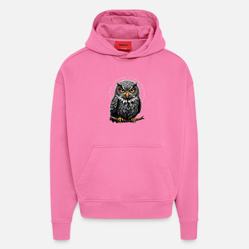 Kleiner wilder Waldkautz - Hoodie- made by SPREAD  - AURA PINK