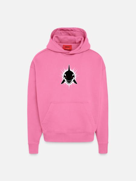 Schwertwal-Maskottchen Sport-Gaming-Logo - Hoodie- made by SPREAD - AURA PINK