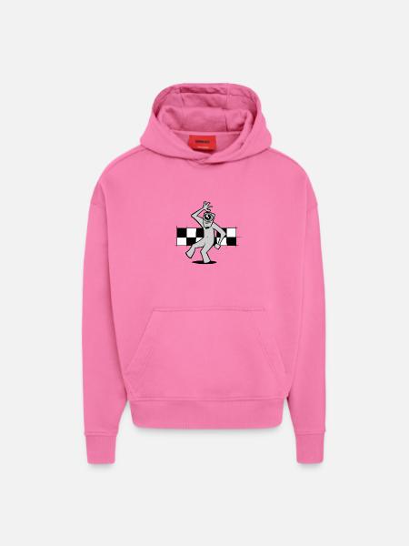 Ska dansant - Sweat à capuche bio épais oversize fabriqué en UE - AURA PINK