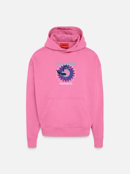 Neon Heron Protocol - Hoodie- made by SPREAD - AURA PINK