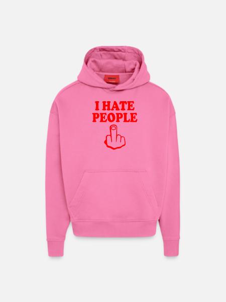 I hate people - Hoodie- made by SPREAD  - AURA PINK