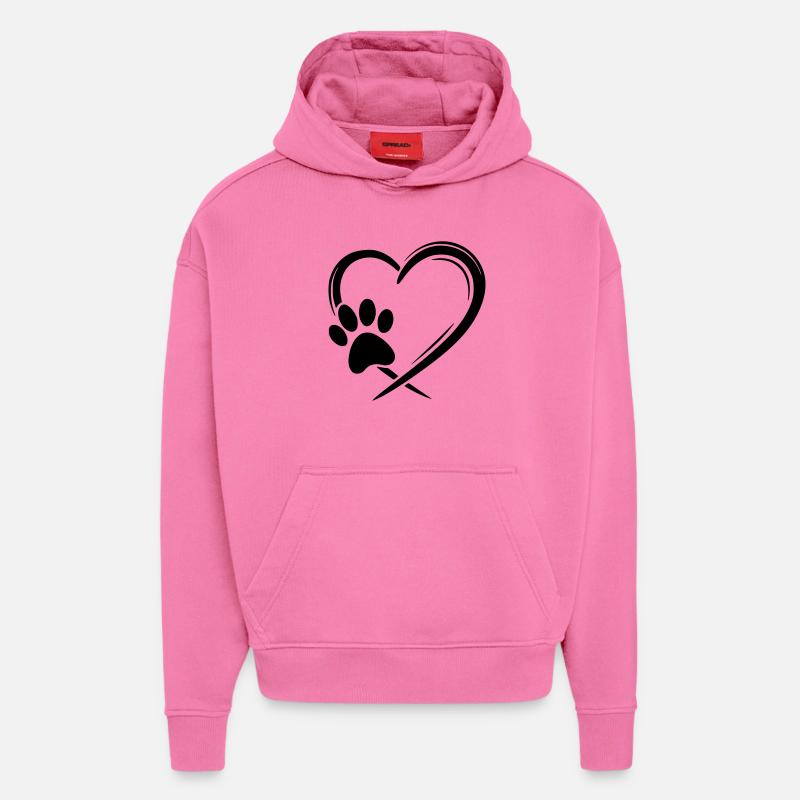 Pfote Herz - Hoodie- made by SPREAD  - AURA PINK
