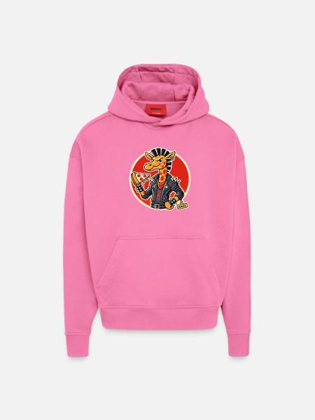 Giraffe-Punk-Pizzareiter - Hoodie- made by SPREAD  - AURA PINK
