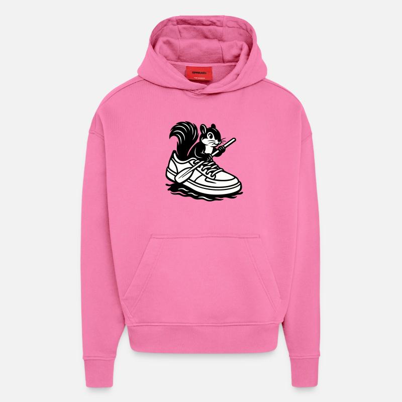 Eichhörnchen im Sneaker! - Hoodie- made by SPREAD  - AURA PINK