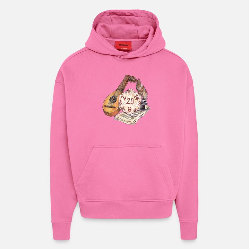 Rollenspiel Tabletop D20 Würfel Geschenk Barde - Hoodie- made by SPREAD  - AURA PINK