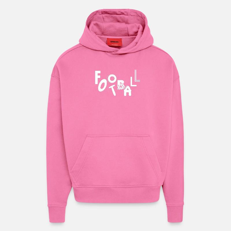 Lettres culinaires imprimées par léopard - Sweat à capuche bio épais oversize fabriqué en UE - AURA PINK