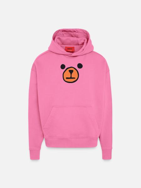 Bear Face - Bear - Hoodie- made by SPREAD  - AURA PINK