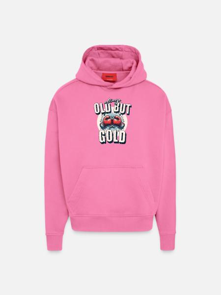 Old but always Gold Boxing - Hoodie- made by SPREAD  - AURA PINK