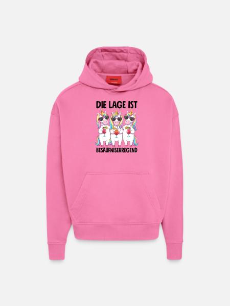 The situation is drunkenness - Hoodie- made by SPREAD  - AURA PINK