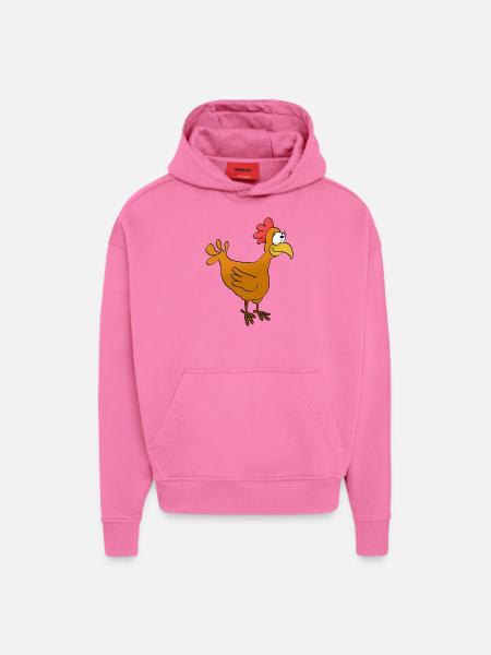 poulette - Sweat à capuche bio épais oversize fabriqué en UE - AURA PINK