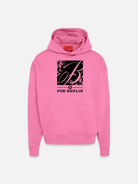 B for Berlin - Flower - Hoodie- made by SPREAD - AURA PINK