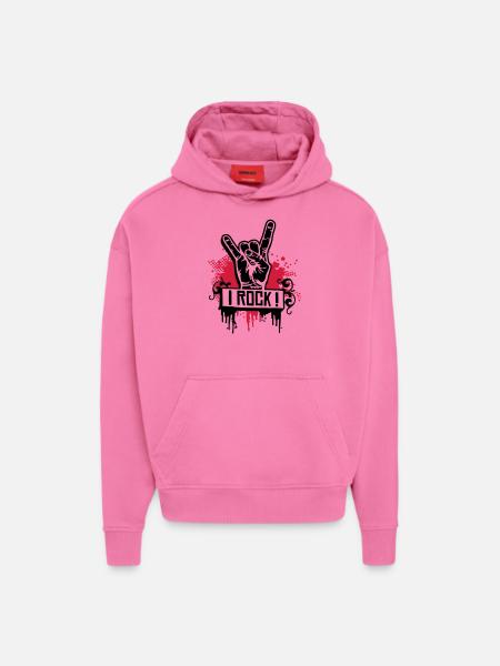 I ROCK - Hoodie- made by SPREAD - AURA PINK
