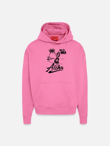 Aloha - Sweat à capuche bio épais oversize fabriqué en UE - AURA PINK