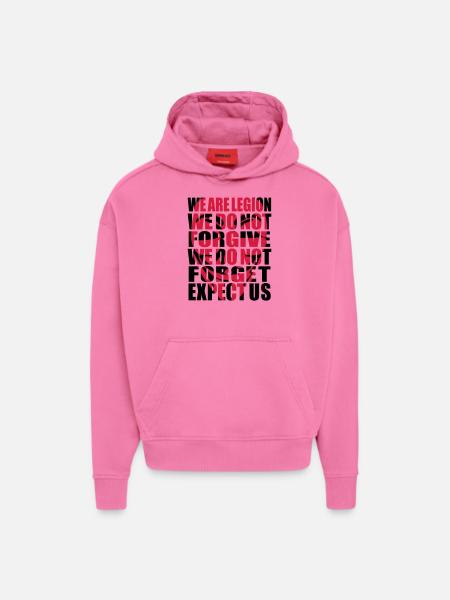Anonymous Motto Shadow - Hoodie- made by SPREAD  - AURA PINK