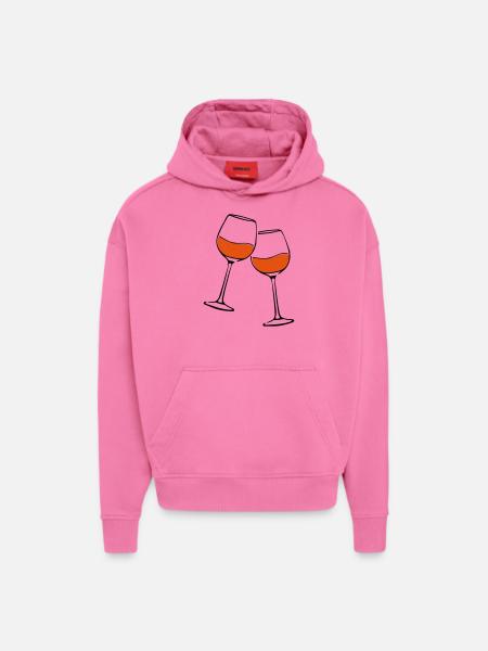 rotwein glaeser - Hoodie- made by SPREAD  - AURA PINK
