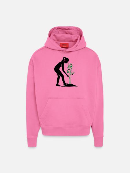 Tree Plants Nature Conservation - Hoodie- made by SPREAD  - AURA PINK