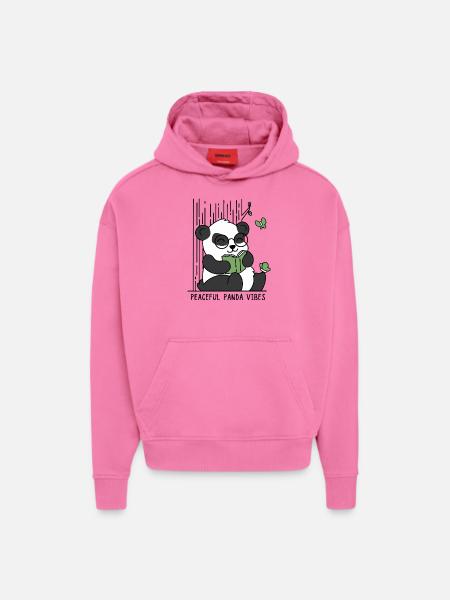 Friedliche Panda-Vibes - Hoodie- made by SPREAD - AURA PINK
