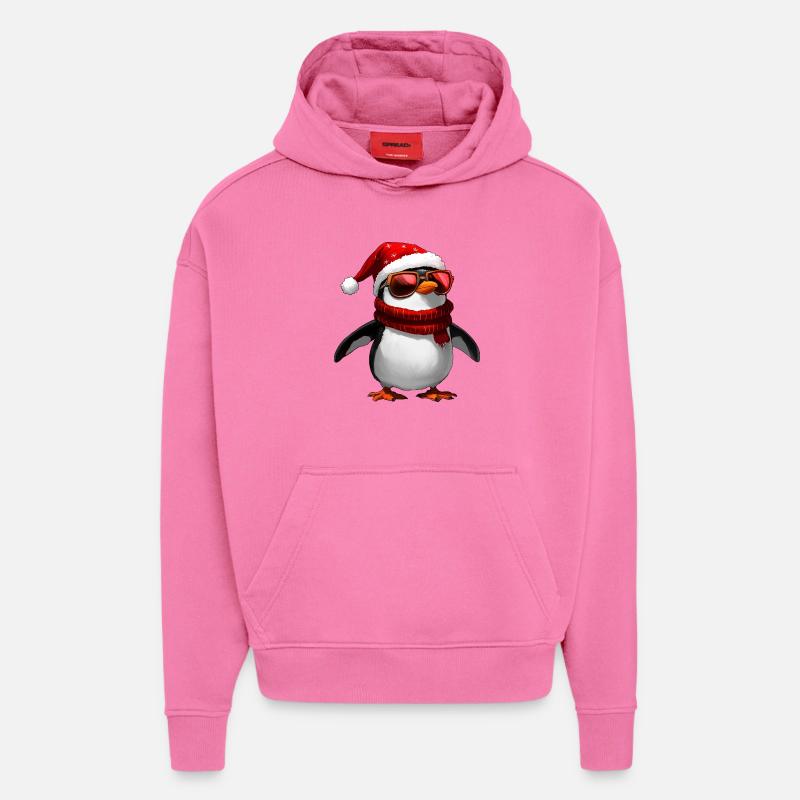 Pinguin Weihnachtsmann - Hoodie- made by SPREAD  - AURA PINK