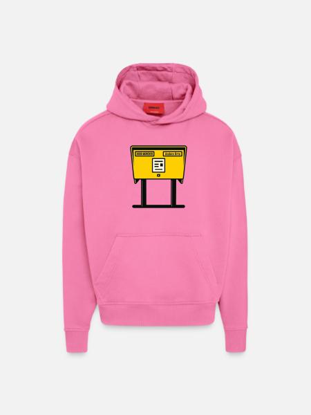 Munich Yellow Mailbox - Hoodie- made by SPREAD - AURA PINK