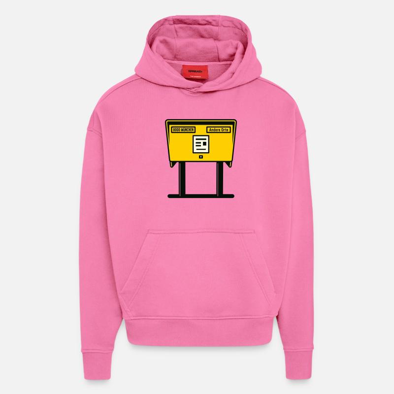 München Gelber Briefkasten - Hoodie- made by SPREAD  - AURA PINK